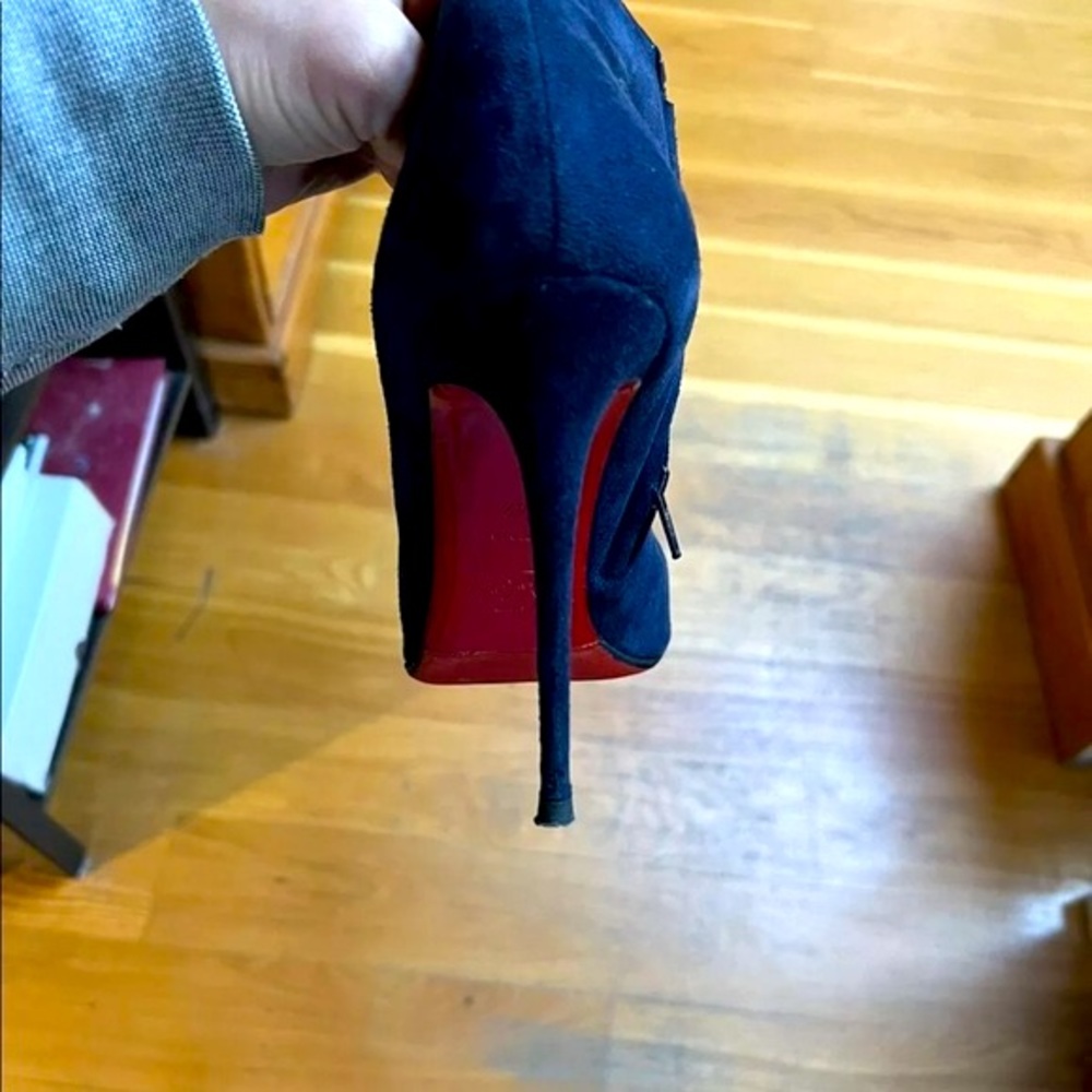 Christian Louboutin Navy Suede Belissima Booties - Picture 11 of 16